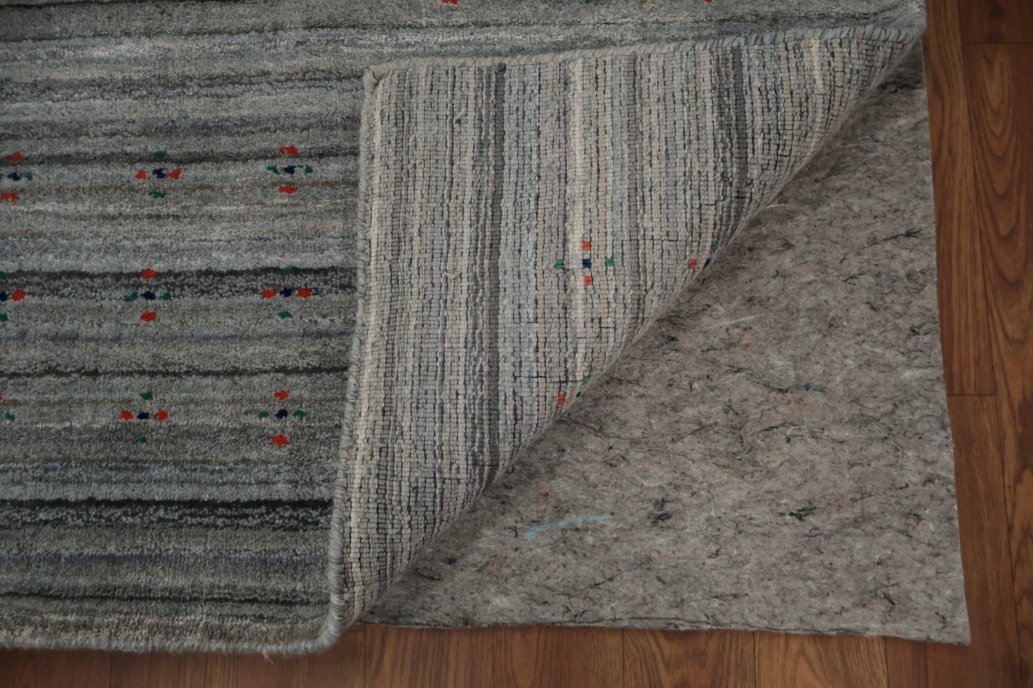 Sophisticated Gray Gabbeh Area Rug 8x10 with Subtle Motif Design