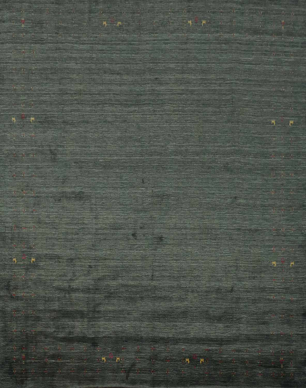 Elegant Minimalist Gabbeh Square Area Rug 10x10 with Subtle Details