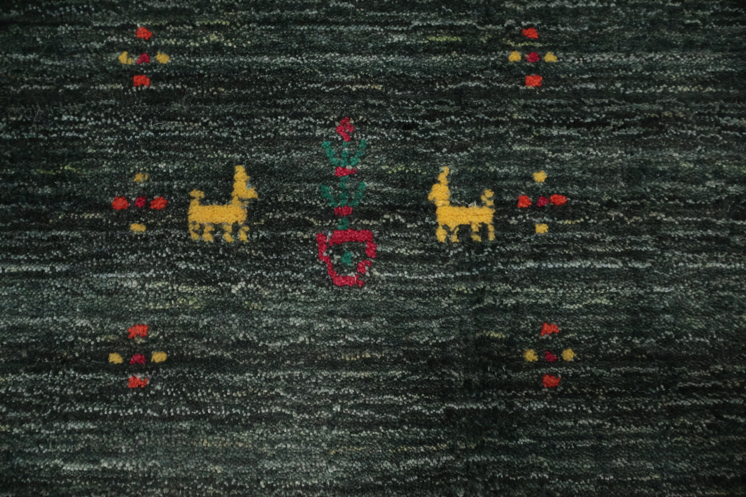 Elegant Minimalist Gabbeh Square Area Rug 10x10 with Subtle Details