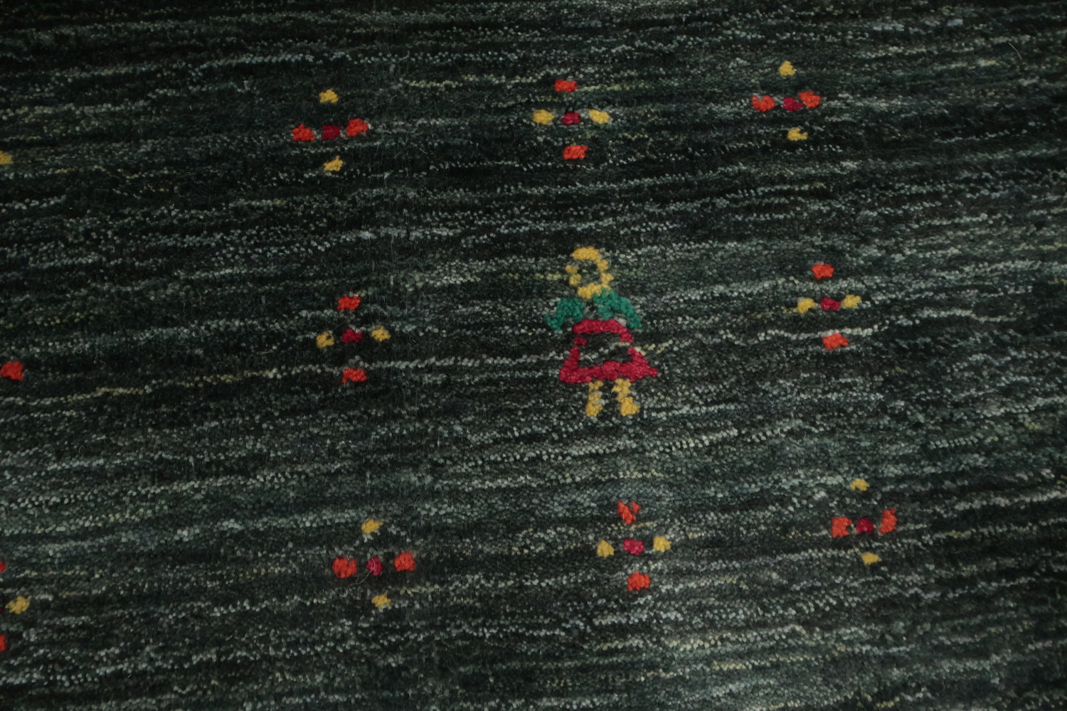 Elegant Minimalist Gabbeh Square Area Rug 10x10 with Subtle Details