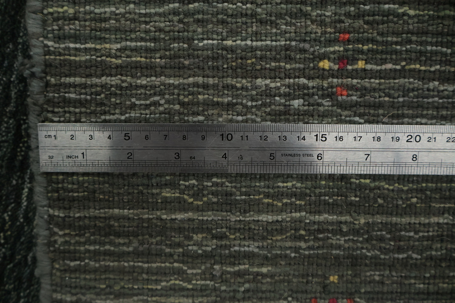 Elegant Minimalist Gabbeh Square Area Rug 10x10 with Subtle Details