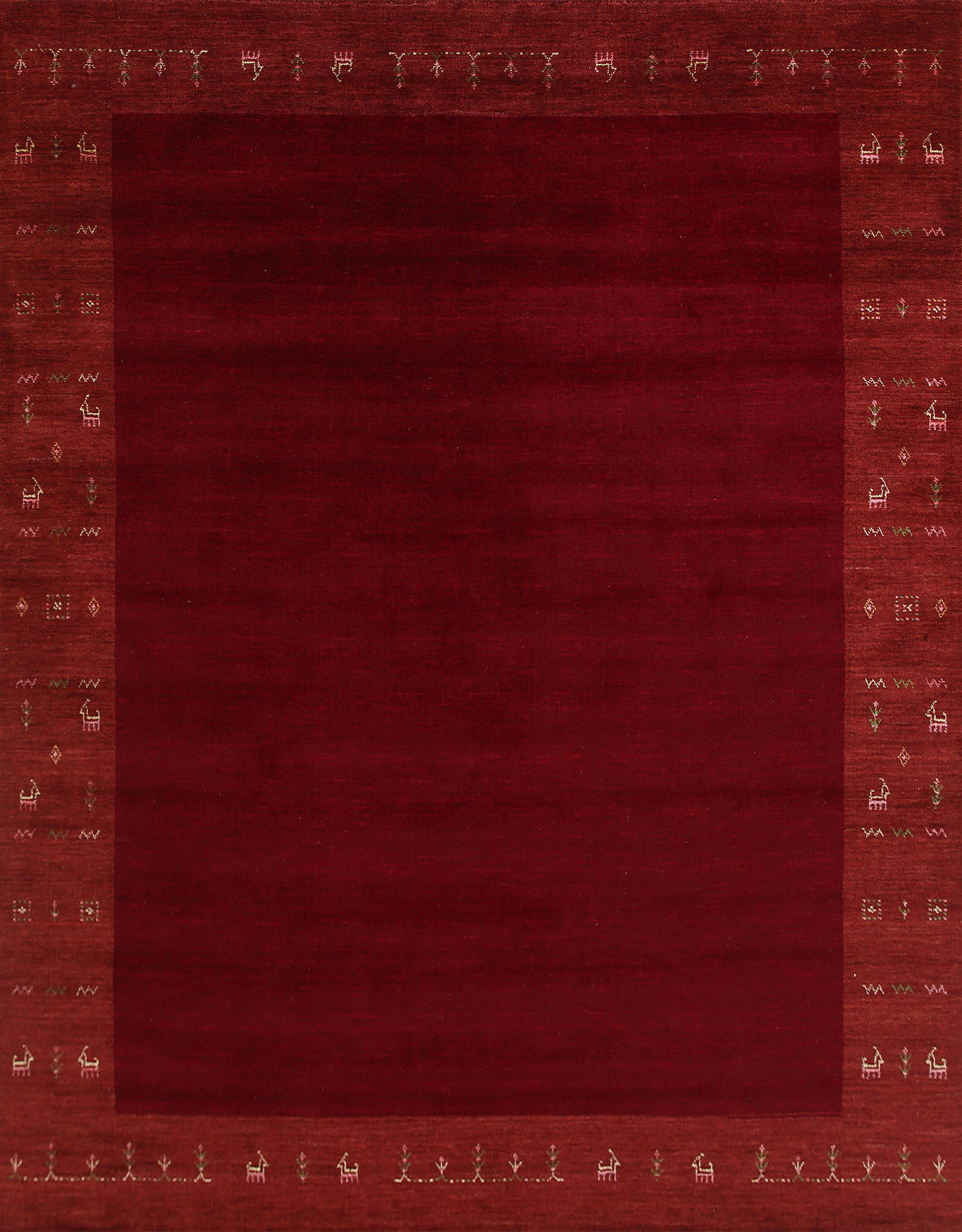 Tribal Red Gabbeh Living Room Area Rug 8x10