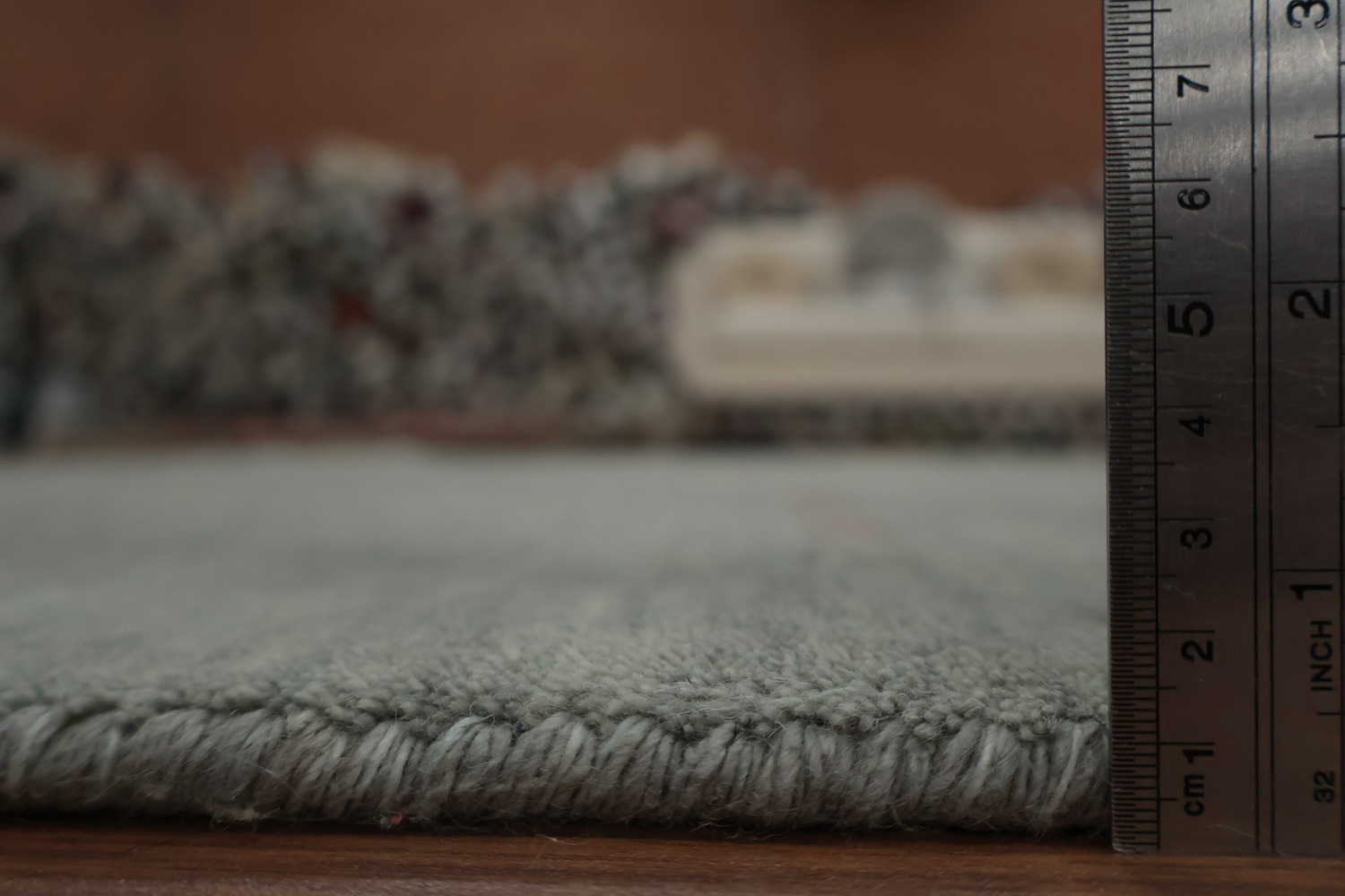 Refined Gabbeh Area Rug 8x10 with Soft Border Tribal Details