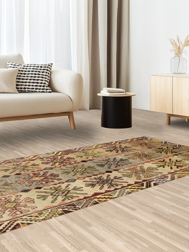 Geometric Shiraz Persian Rug 4x7
