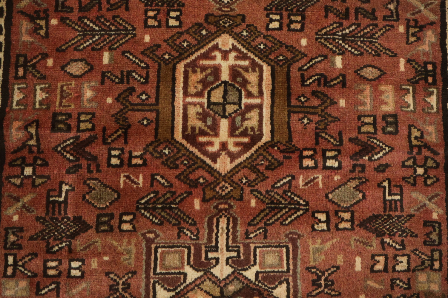 Tribal Wool Gharajeh Persian Runner Rug 3x9