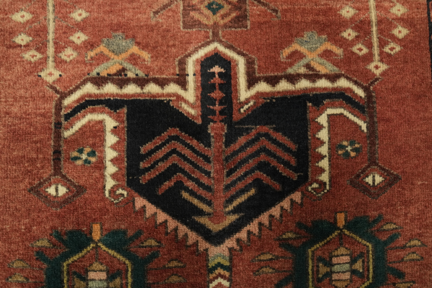 Geometric Heriz Persian Runner Rug 4x11