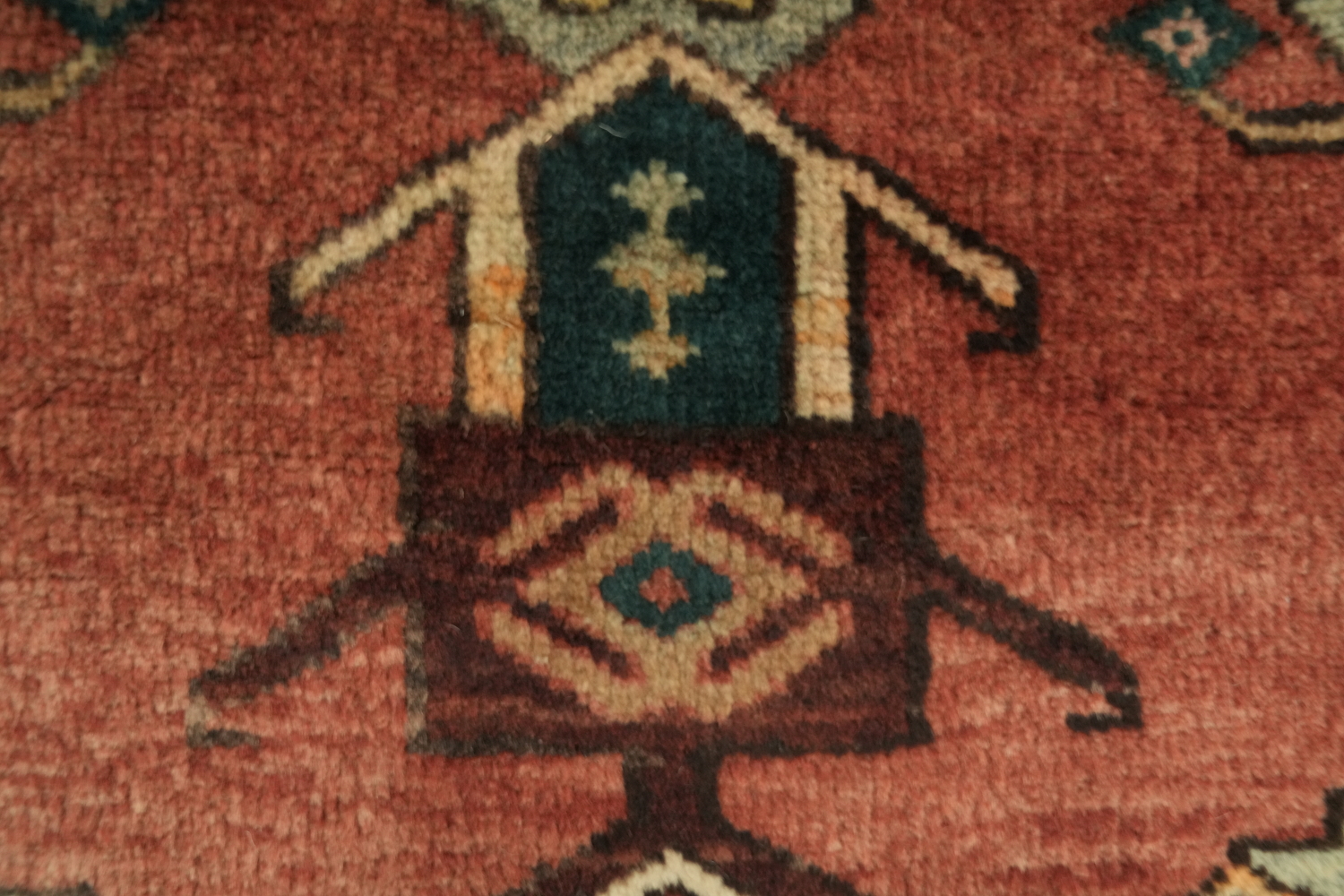 Geometric Heriz Persian Runner Rug 4x11