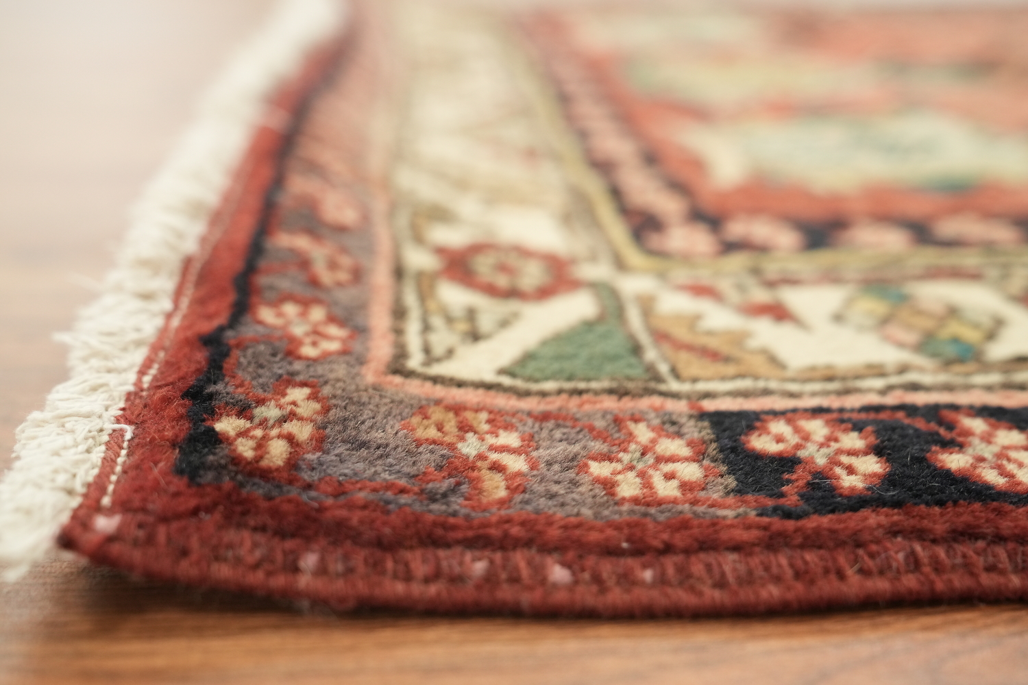 Geometric Heriz Persian Runner Rug 4x11