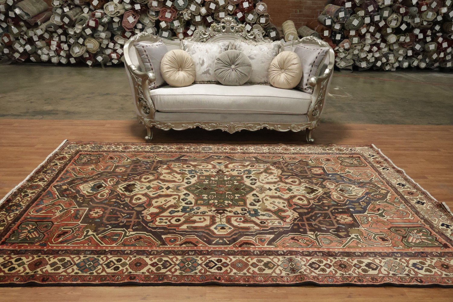 Geometric Bakhtiari Persian Area Rug 7x10