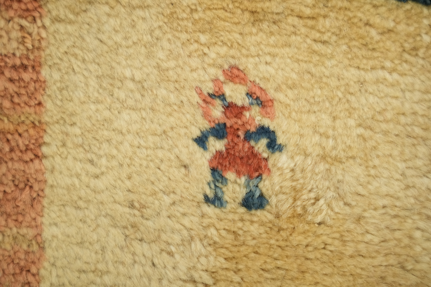 Checkered Gabbeh Persian Runner Rug 3x9