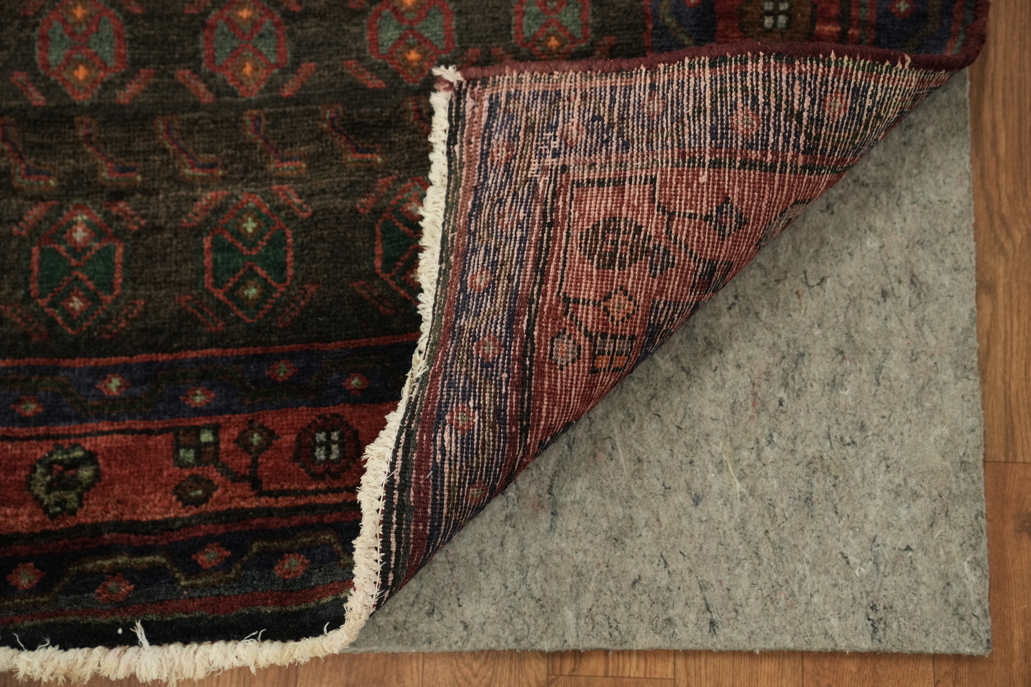 Geometric Hamedan Persian Area Rug 5x13
