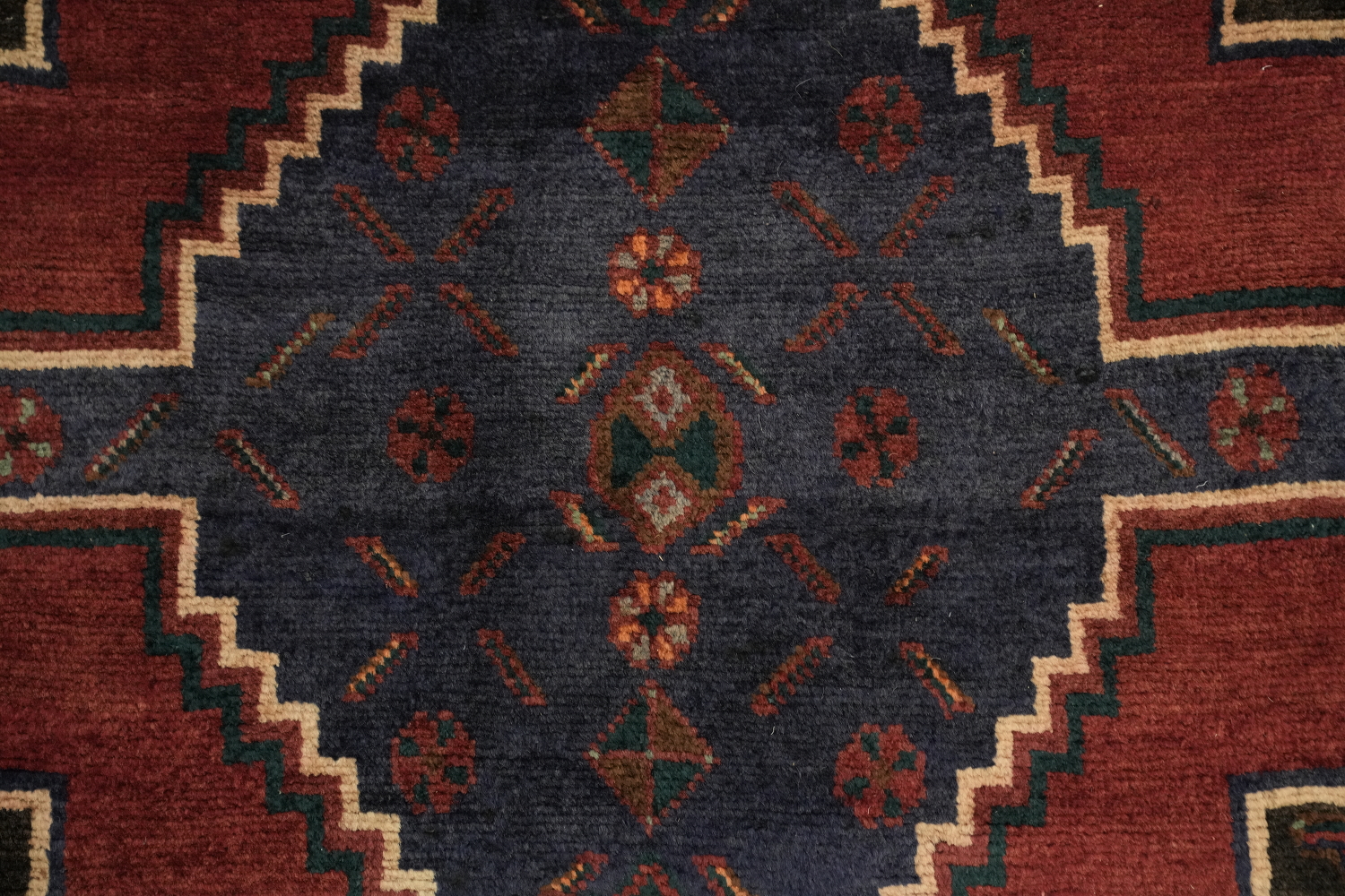 Geometric Hamedan Persian Area Rug 5x13