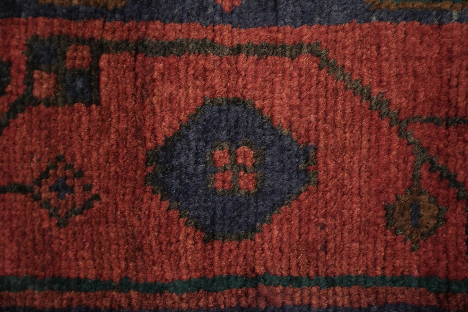 Geometric Hamedan Persian Area Rug 5x13