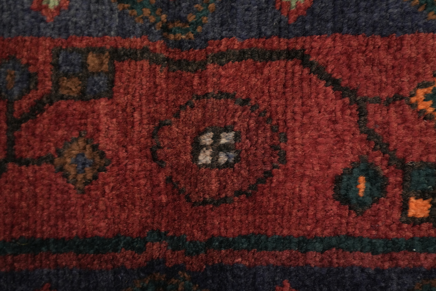 Geometric Hamedan Persian Area Rug 5x13