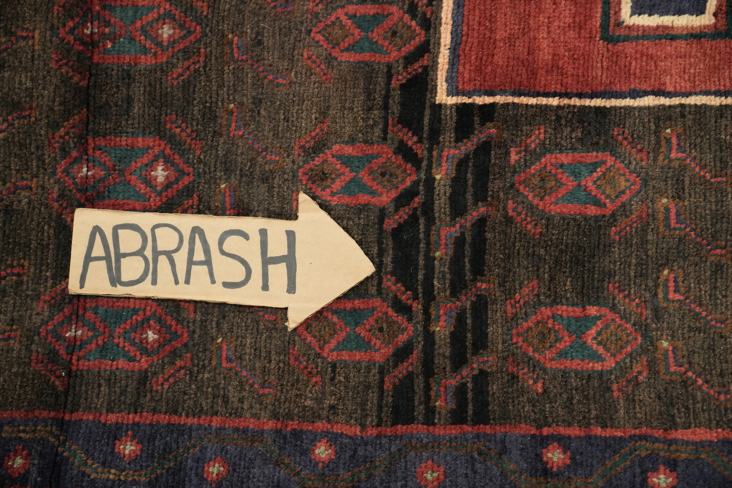 Geometric Hamedan Persian Area Rug 5x13