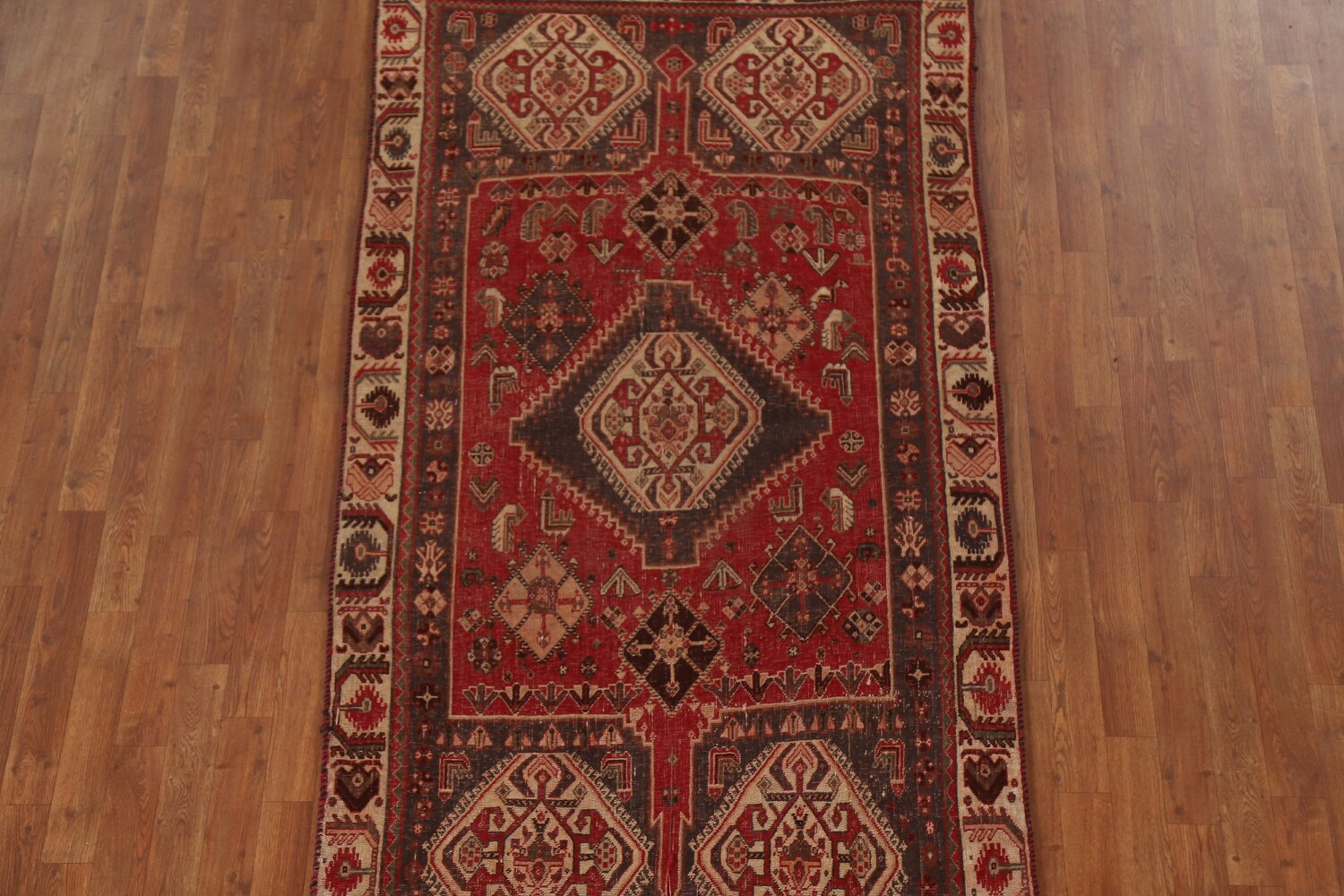 Vegetable Dye Antique Shiraz Persian Rug 4x8