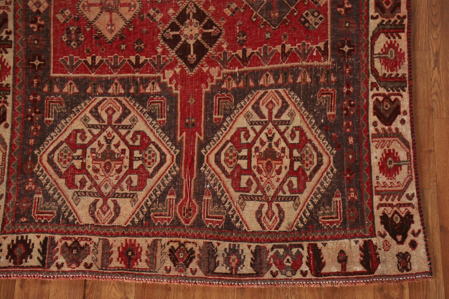 Vegetable Dye Antique Shiraz Persian Rug 4x8