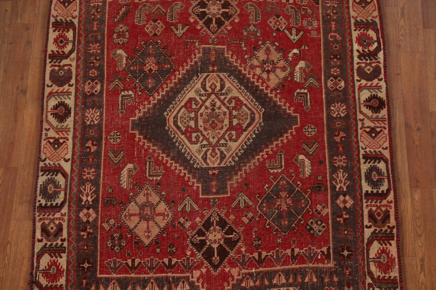 Vegetable Dye Antique Shiraz Persian Rug 4x8