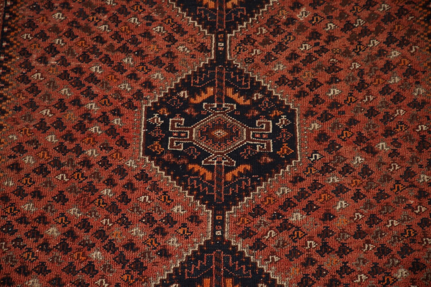 Antique Vegetable Dye Qashqai Persian Area Rug 6x9