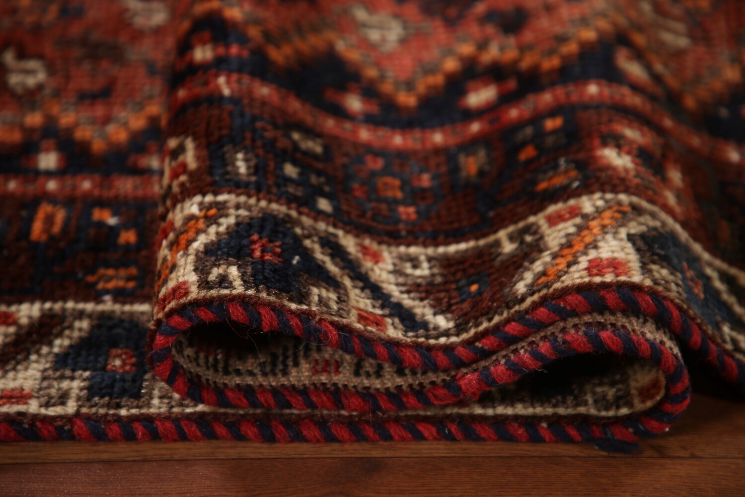 Antique Vegetable Dye Qashqai Persian Area Rug 6x9
