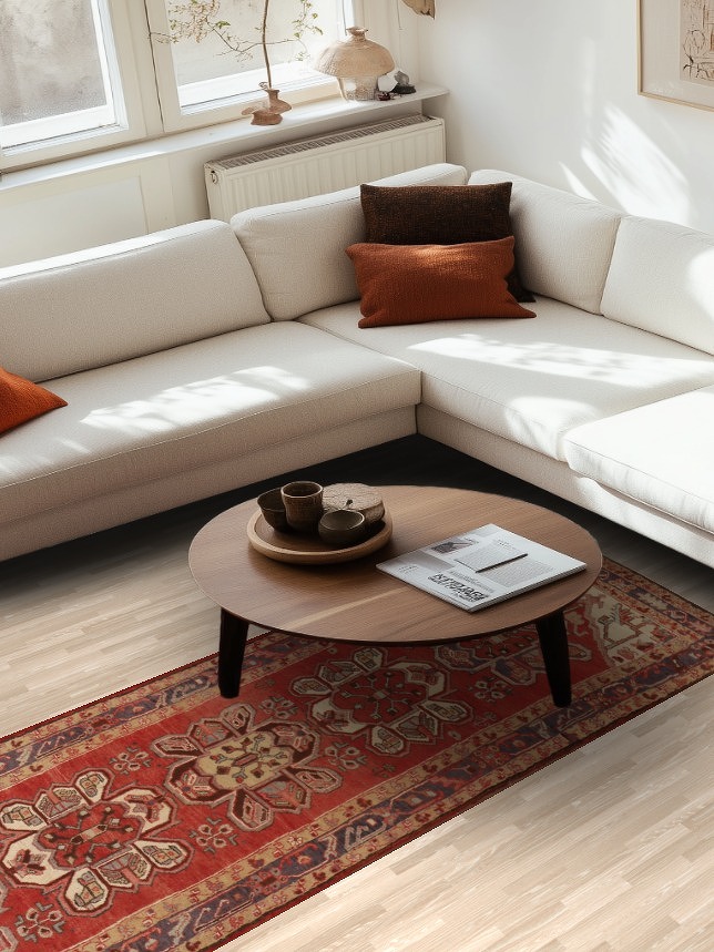 Vegetable Dye Heriz Persian Runner Rug 3x10