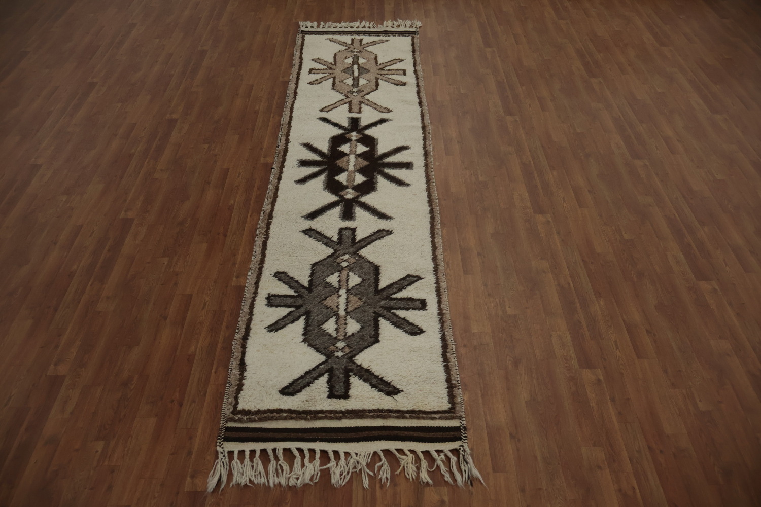 Vegetable Dye Kurdish Turkish Runner Rug 3x12