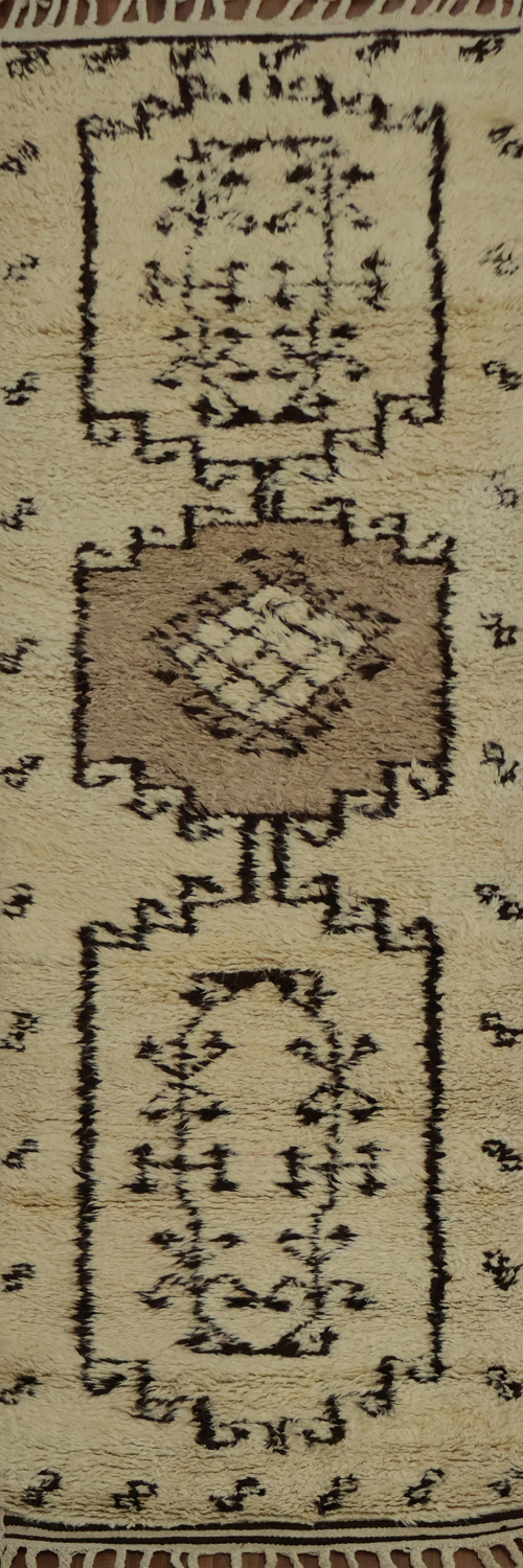 Natural Dye Kurdish Turkish Runner Rug 3x11