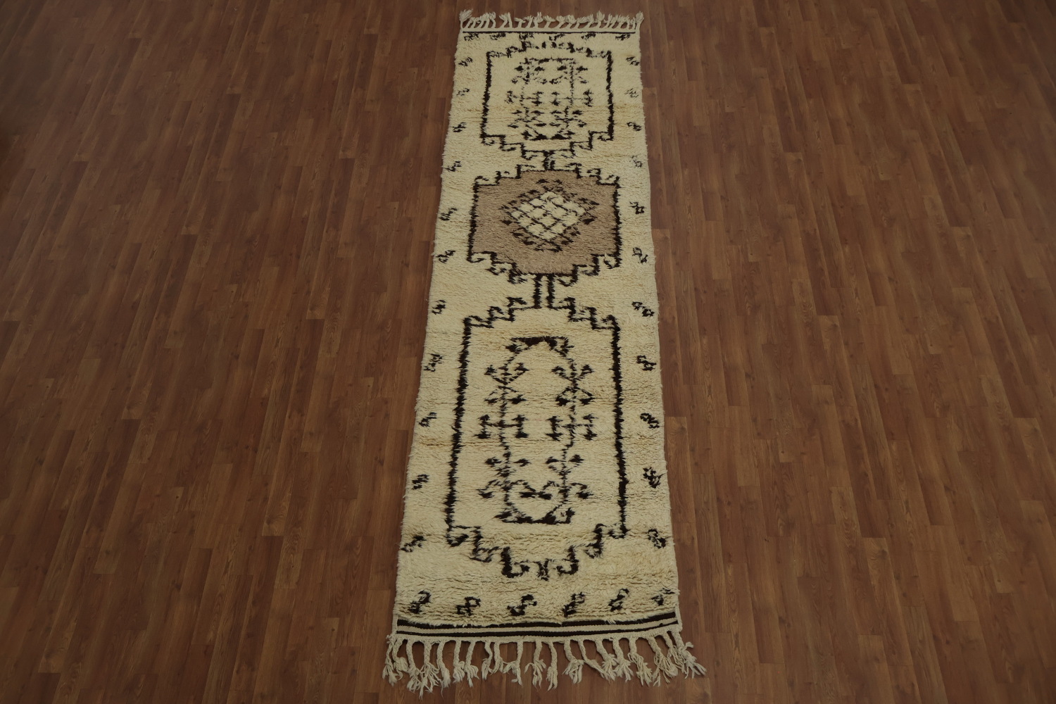 Natural Dye Kurdish Turkish Runner Rug 3x11