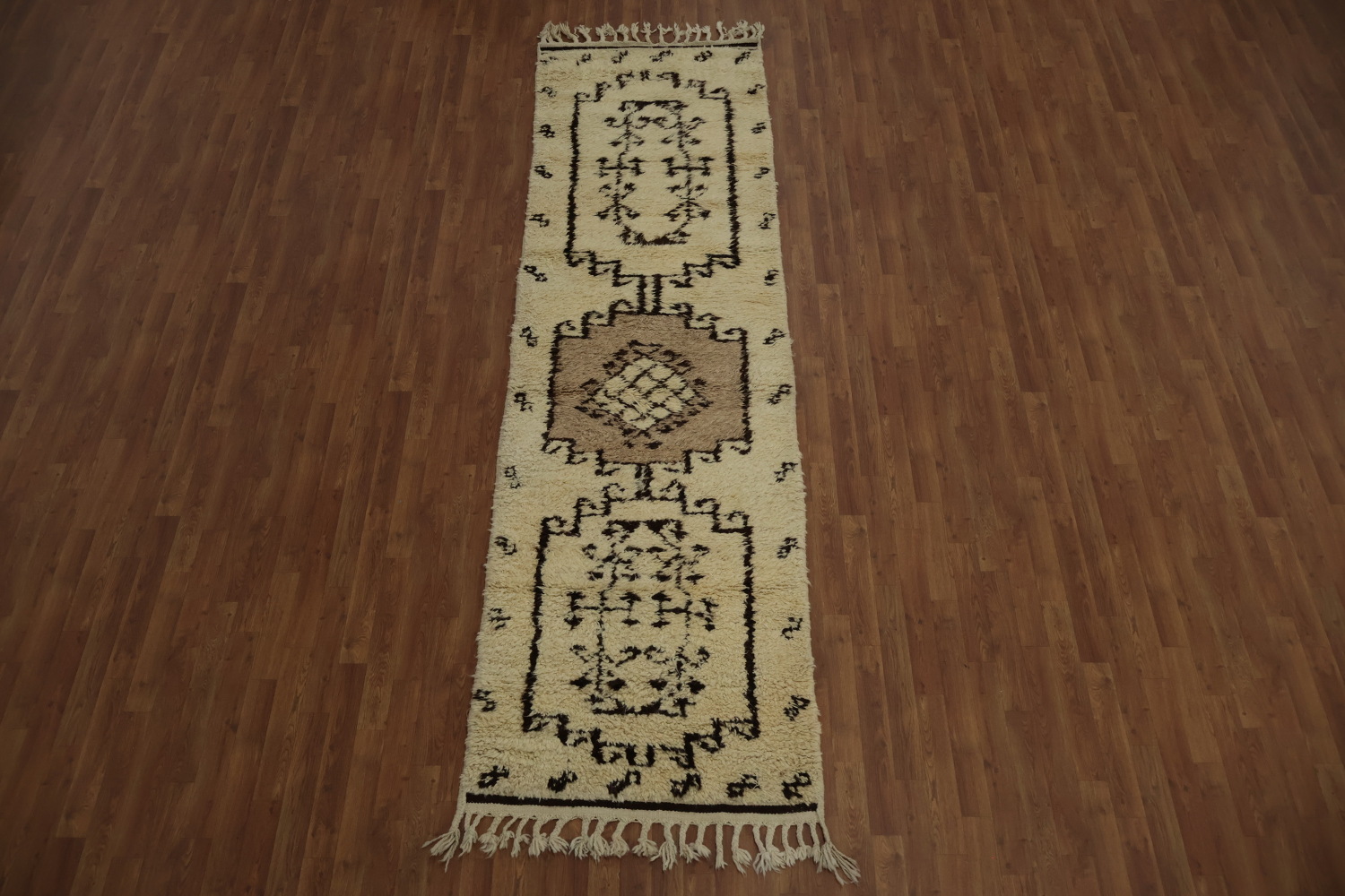 Natural Dye Kurdish Turkish Runner Rug 3x11