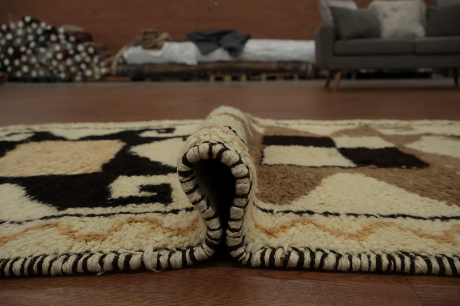 Vegetable Dye Kurdish Wool Turkish Runner Rug 3x11