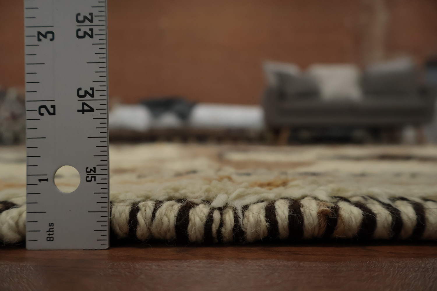 Vegetable Dye Kurdish Wool Turkish Runner Rug 3x11