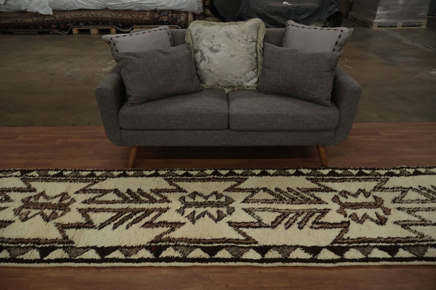 Vegetable Dye Kurdish Oriental Runner Rug 3x12