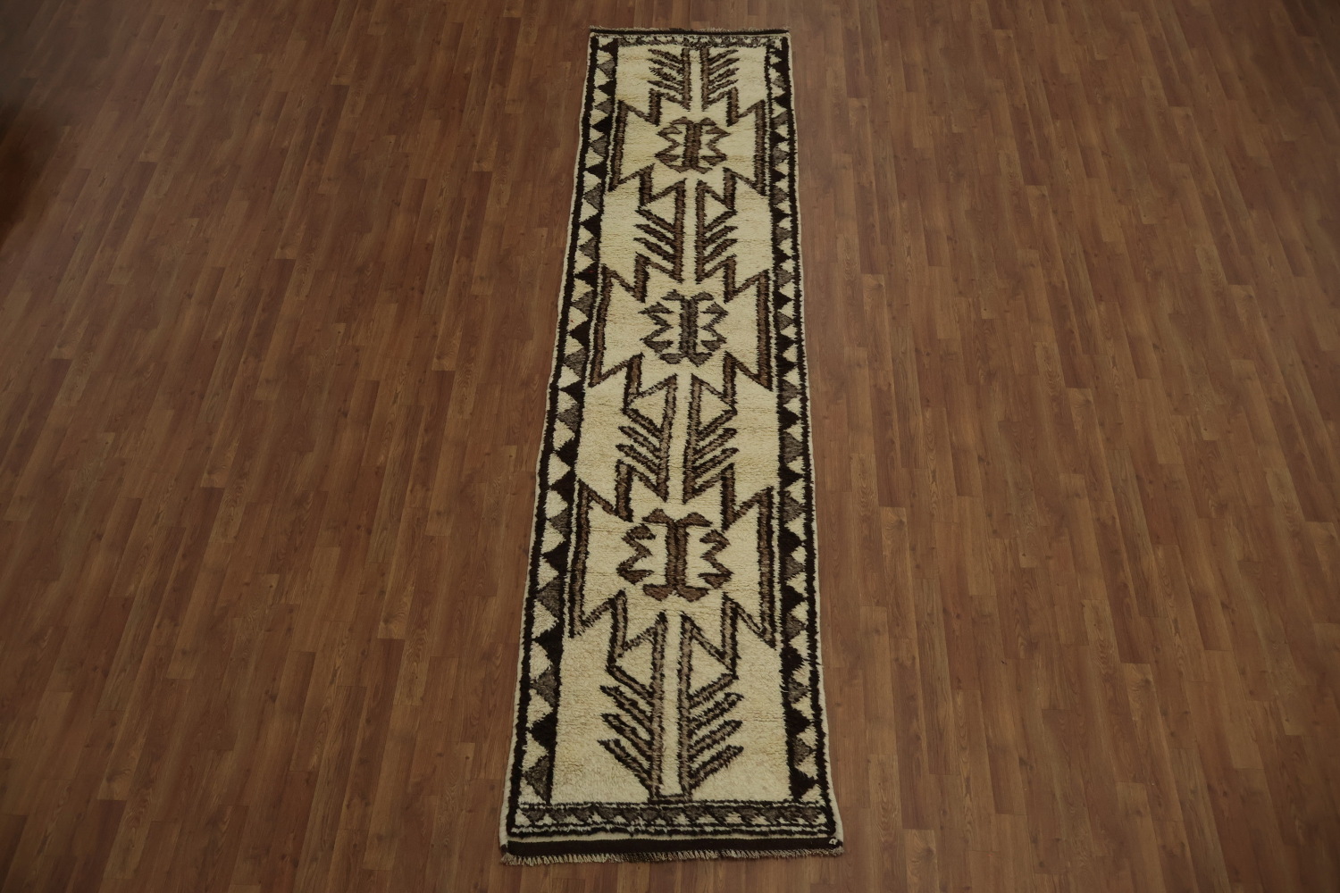 Vegetable Dye Kurdish Oriental Runner Rug 3x12