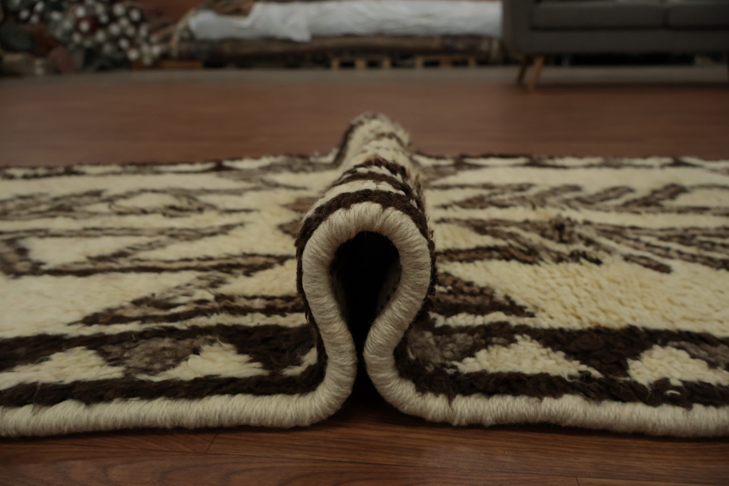 Vegetable Dye Kurdish Oriental Runner Rug 3x12