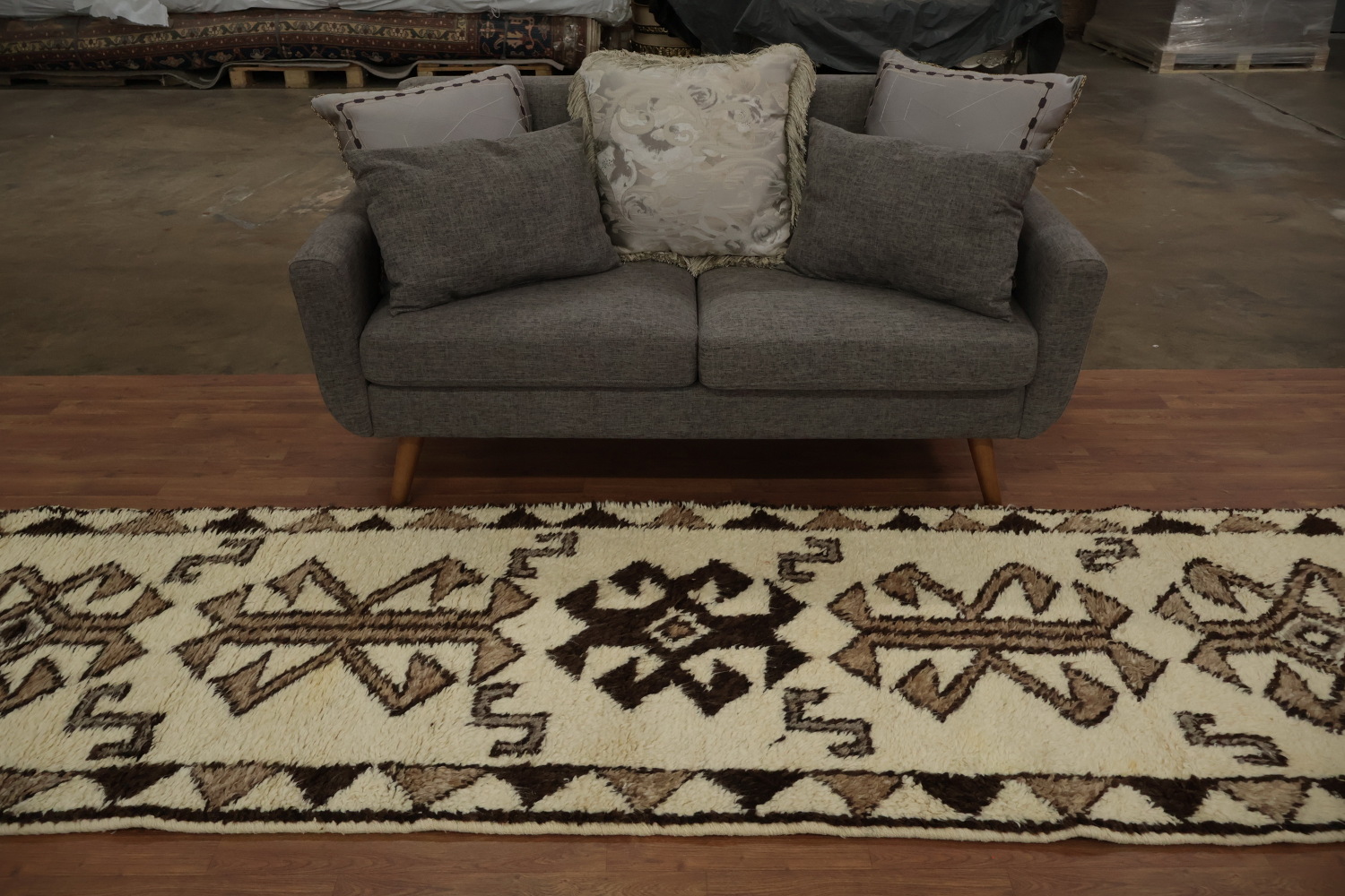 Elegant Natural Dye Kurdish Runner Rug 3x11 with Timeless Design