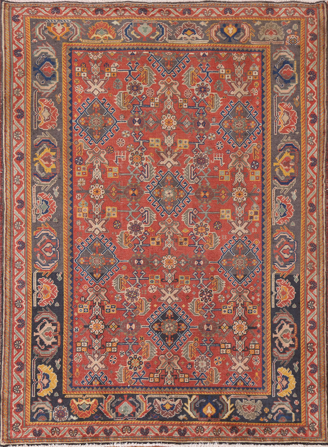 Antique Vegetable Dye Shiraz Kashkoli Persian Rug 3x5