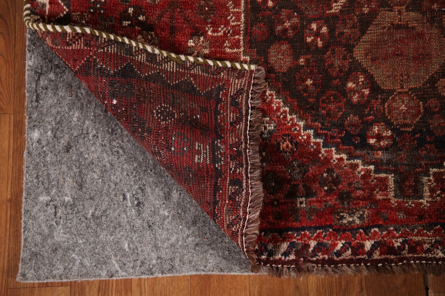 Pre-1900 Antique Qashqai Persian Rug 4x5