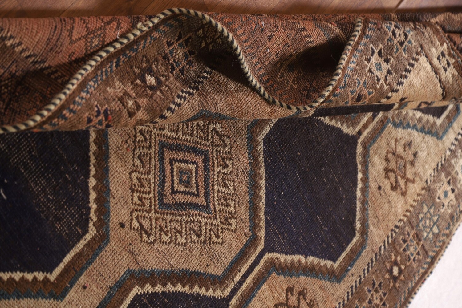 Antique Geometric Lori Persian Rug 4x7