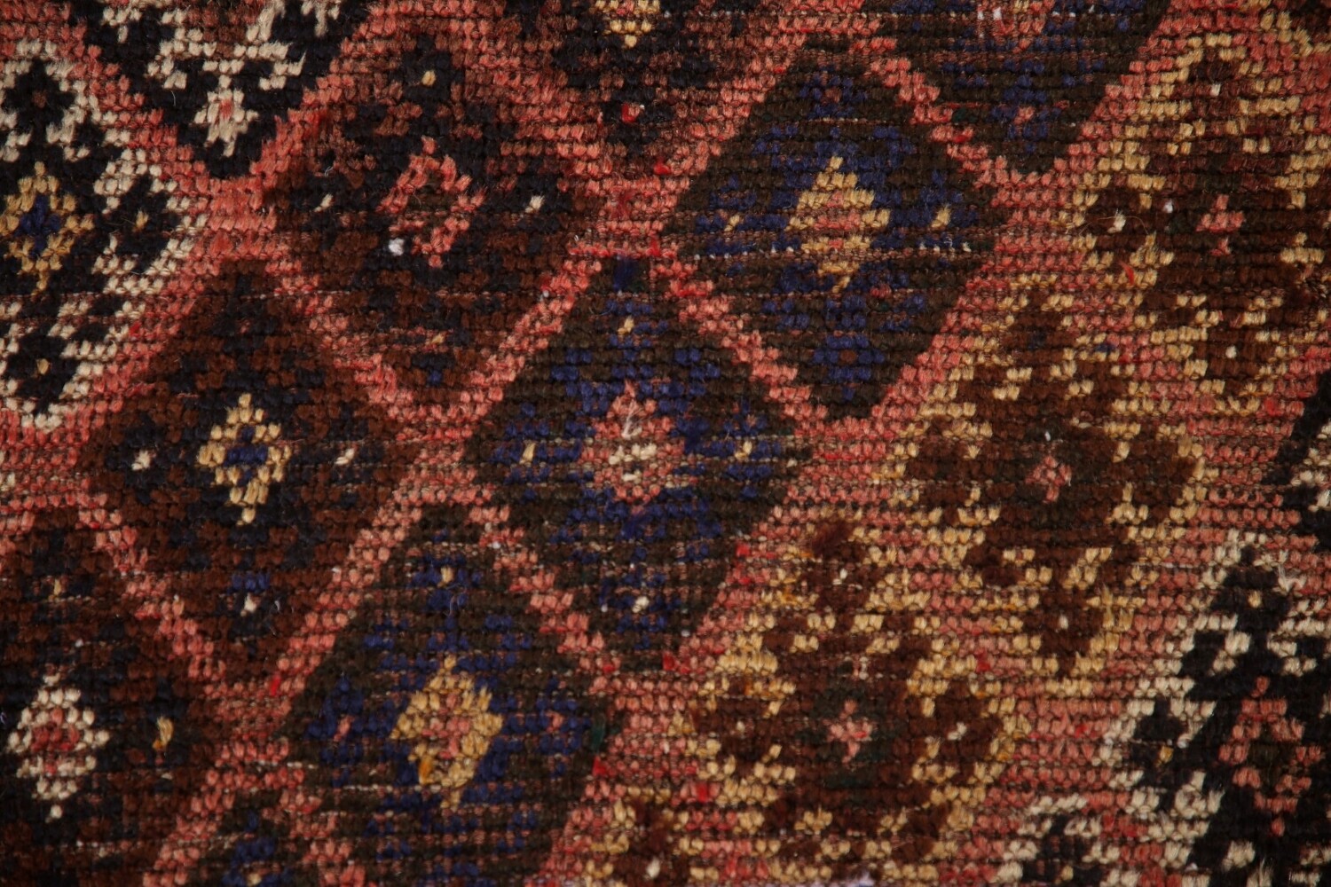 Antique Wool Qashqai Persian Runner Rug 3x7