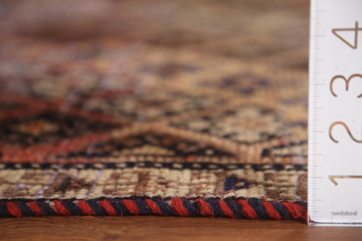 Antique Wool Qashqai Persian Runner Rug 3x7