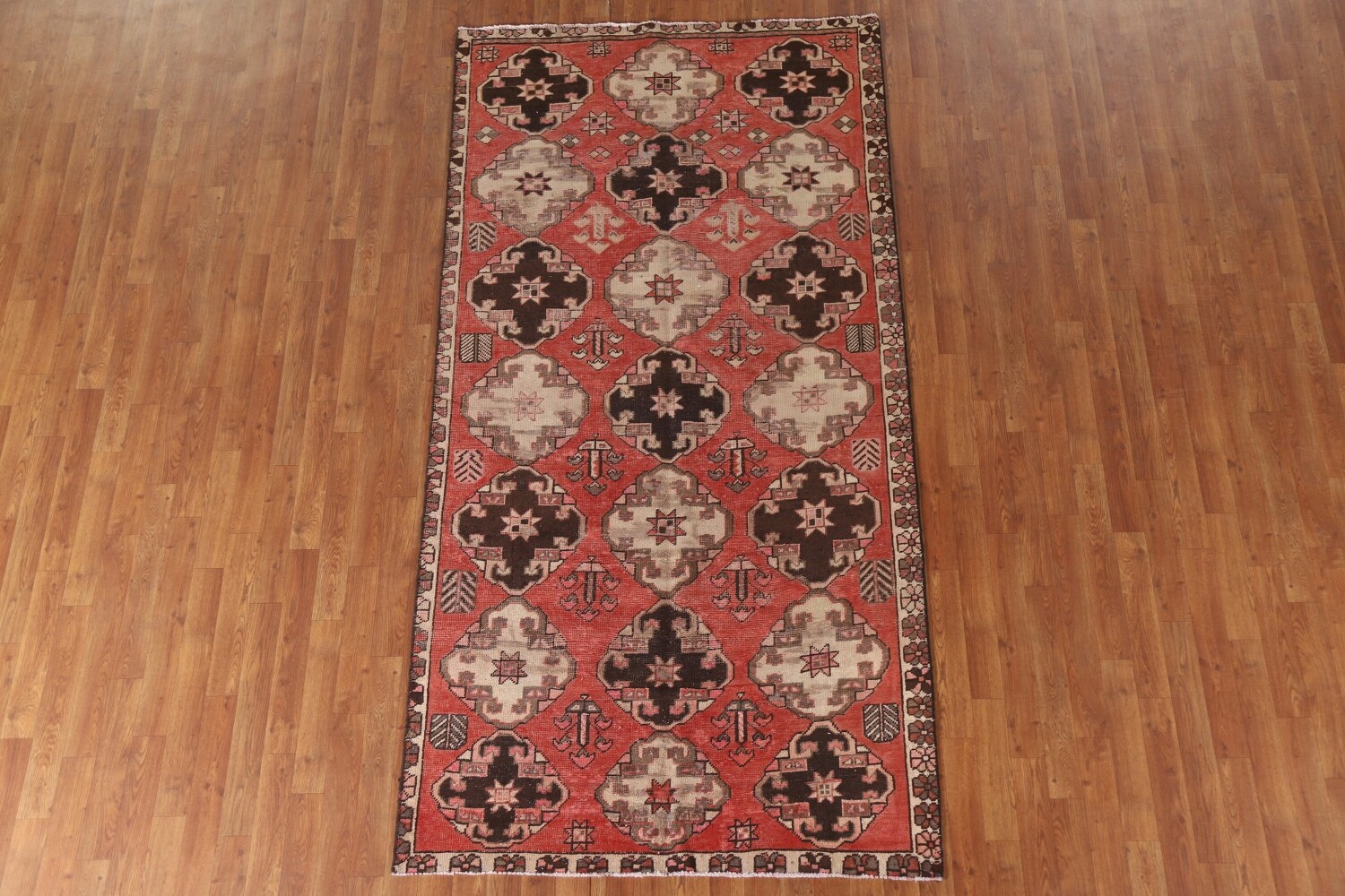 All-Over Geometric Bakhtiari Persian Area Rug 5x9