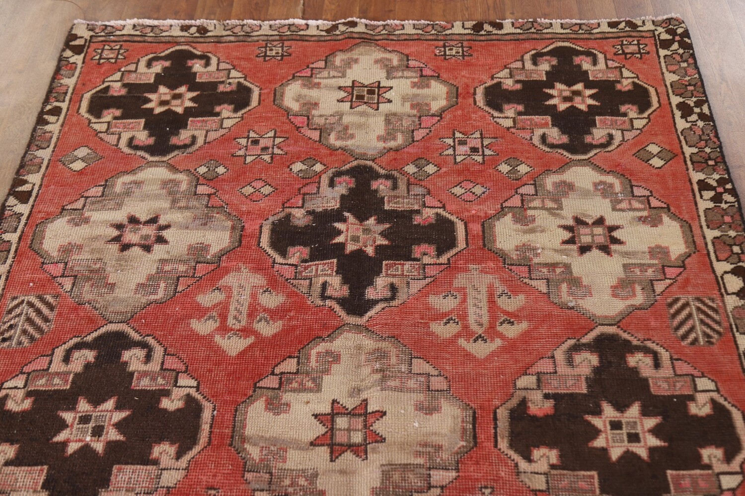 All-Over Geometric Bakhtiari Persian Area Rug 5x9