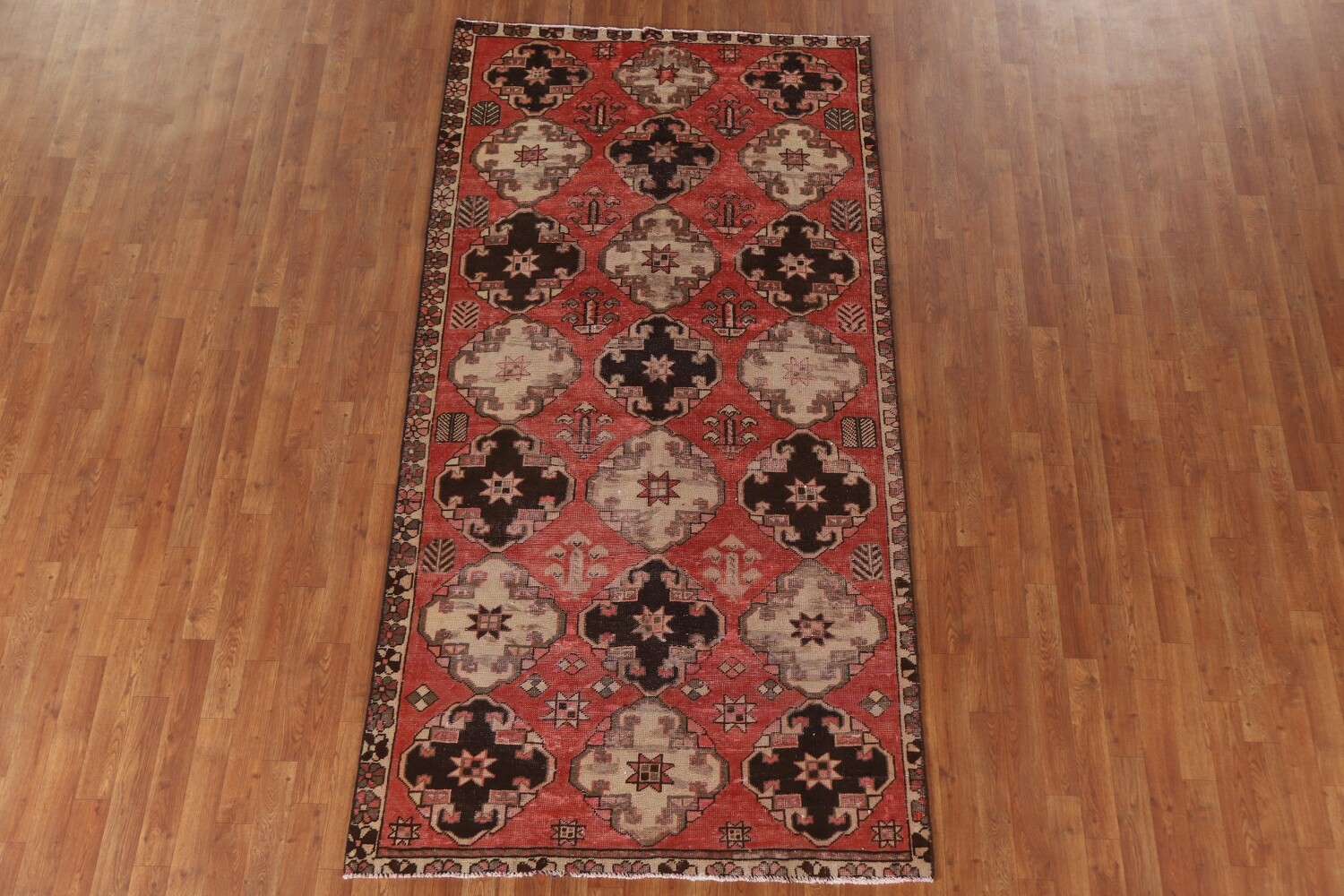 All-Over Geometric Bakhtiari Persian Area Rug 5x9