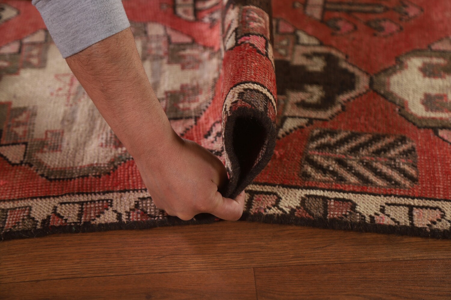 All-Over Geometric Bakhtiari Persian Area Rug 5x9