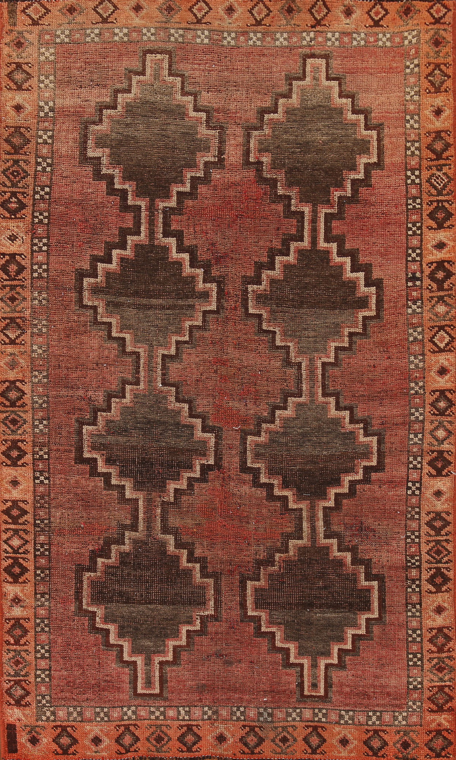 Antique Vegetable Dye Lori Persian Rug 4x7