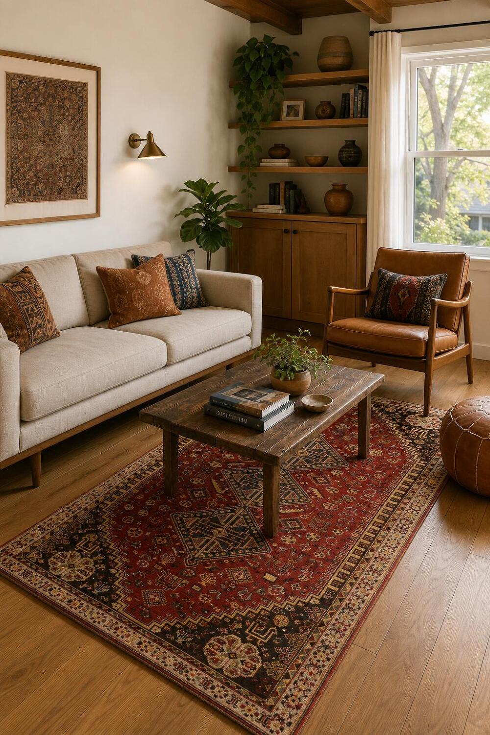Animals Tribal Shiraz Persian Area Rug 5x8