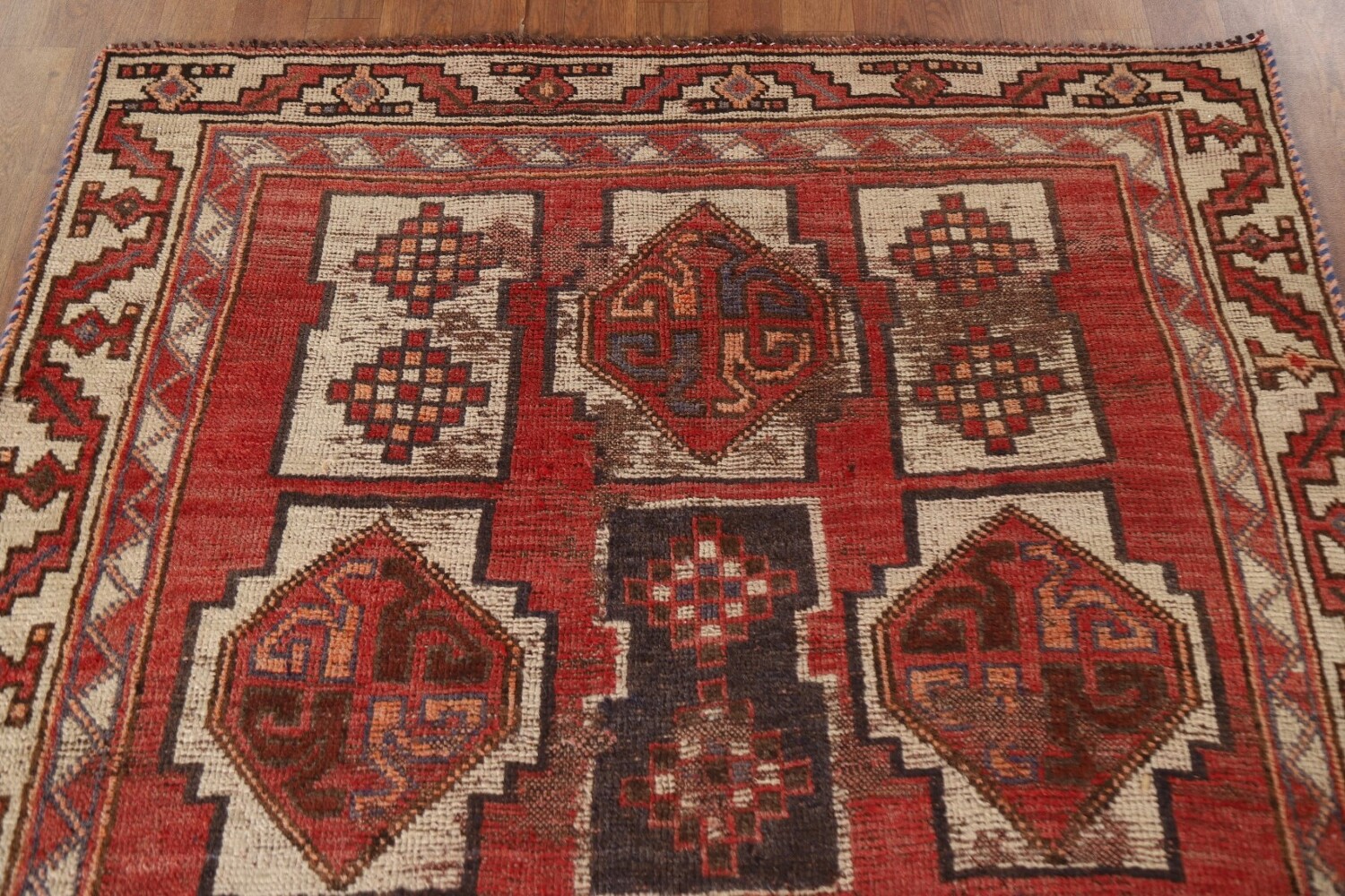 Antique Wool Lori Persian Rug 4x7