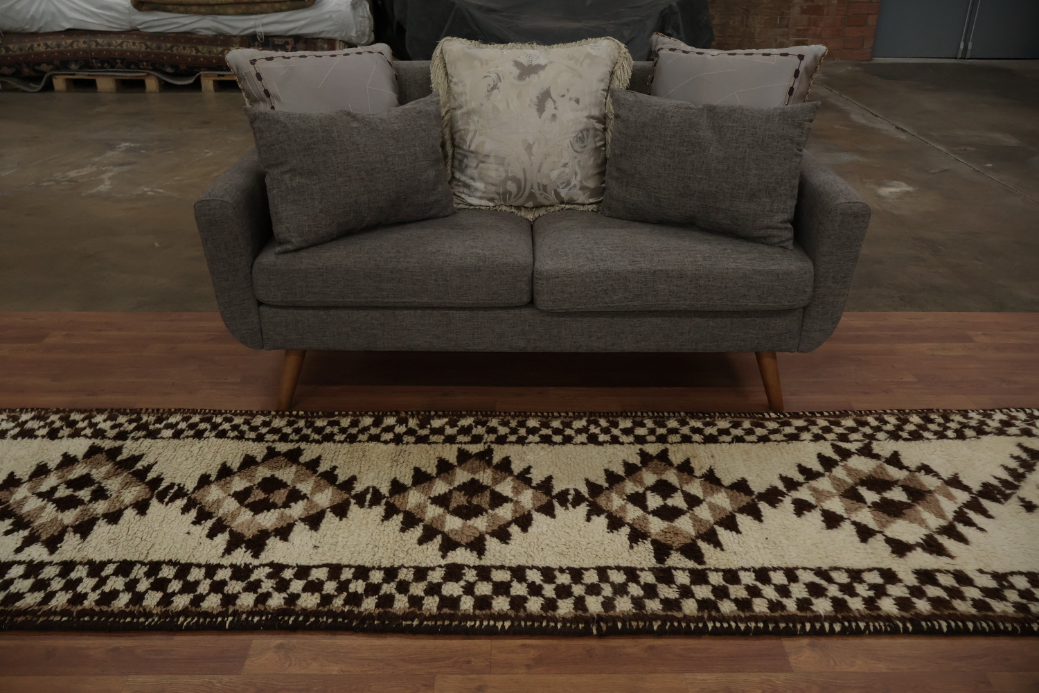 Luxury Geometric Natural Dye Anatolian Runner Rug 3x11