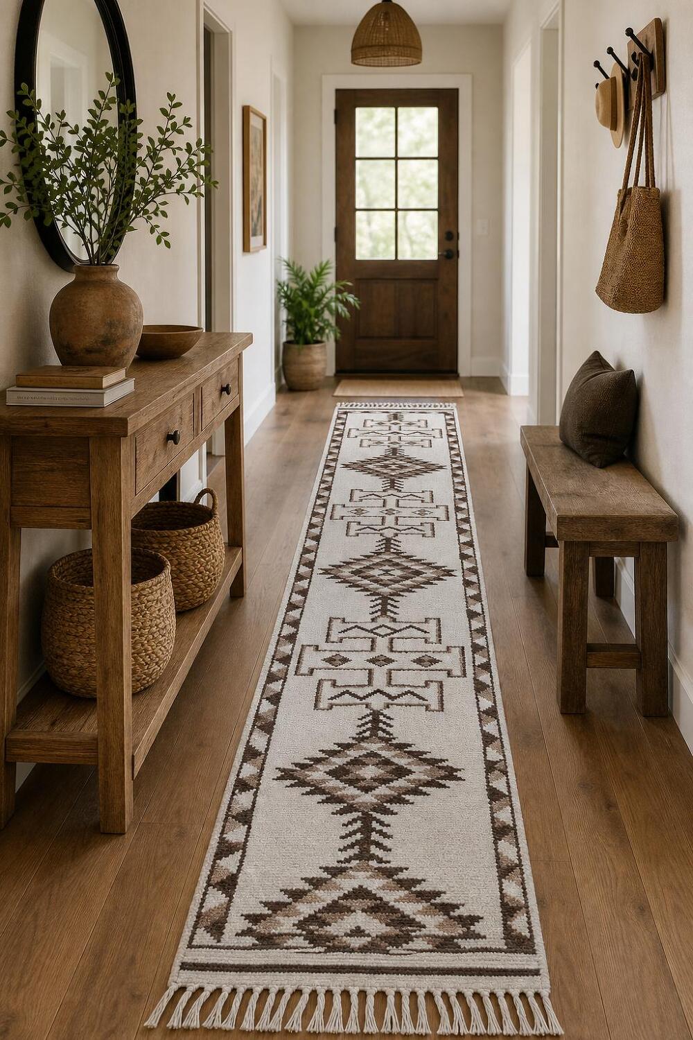 Natural Dye Anatolian Turkish Runner Rug 3x13