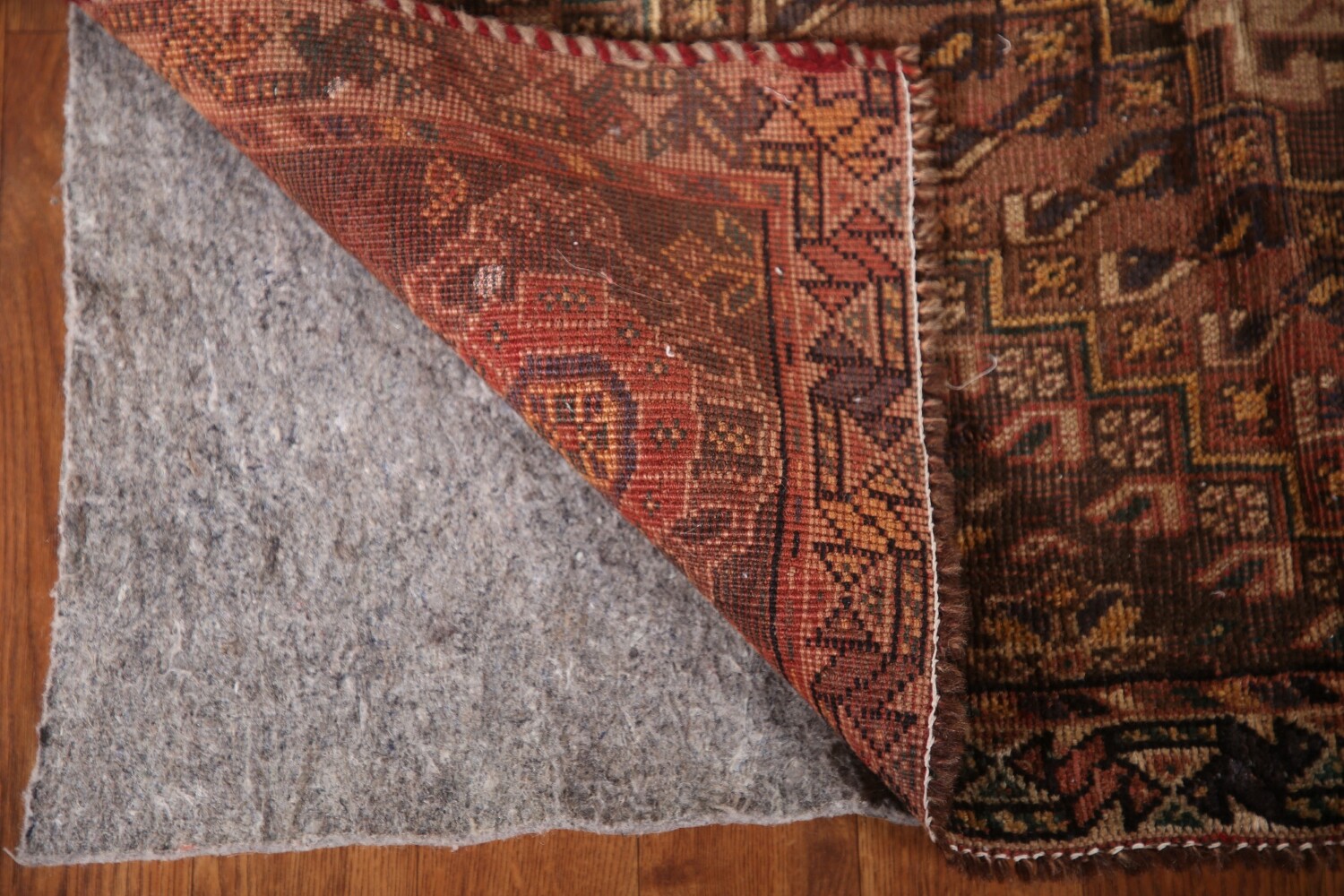 Antique Wool Qashqai Persian Rug 4x5